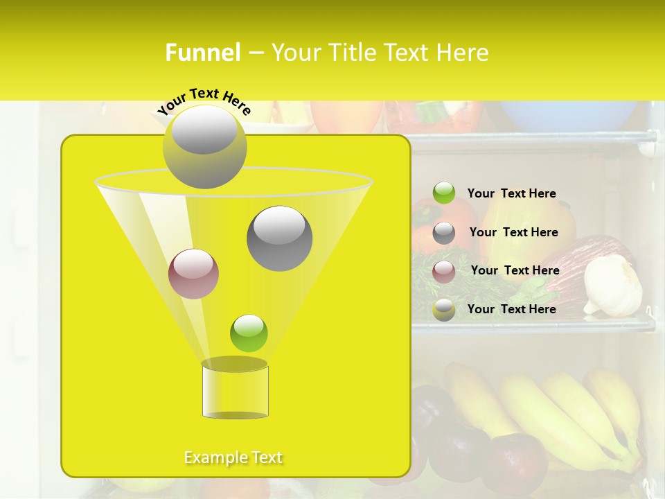 A Refrigerator Filled With Lots Of Fresh Fruits And Vegetables PowerPoint Template