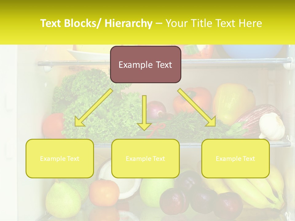 A Refrigerator Filled With Lots Of Fresh Fruits And Vegetables PowerPoint Template