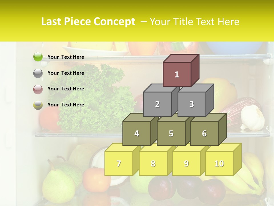 A Refrigerator Filled With Lots Of Fresh Fruits And Vegetables PowerPoint Template