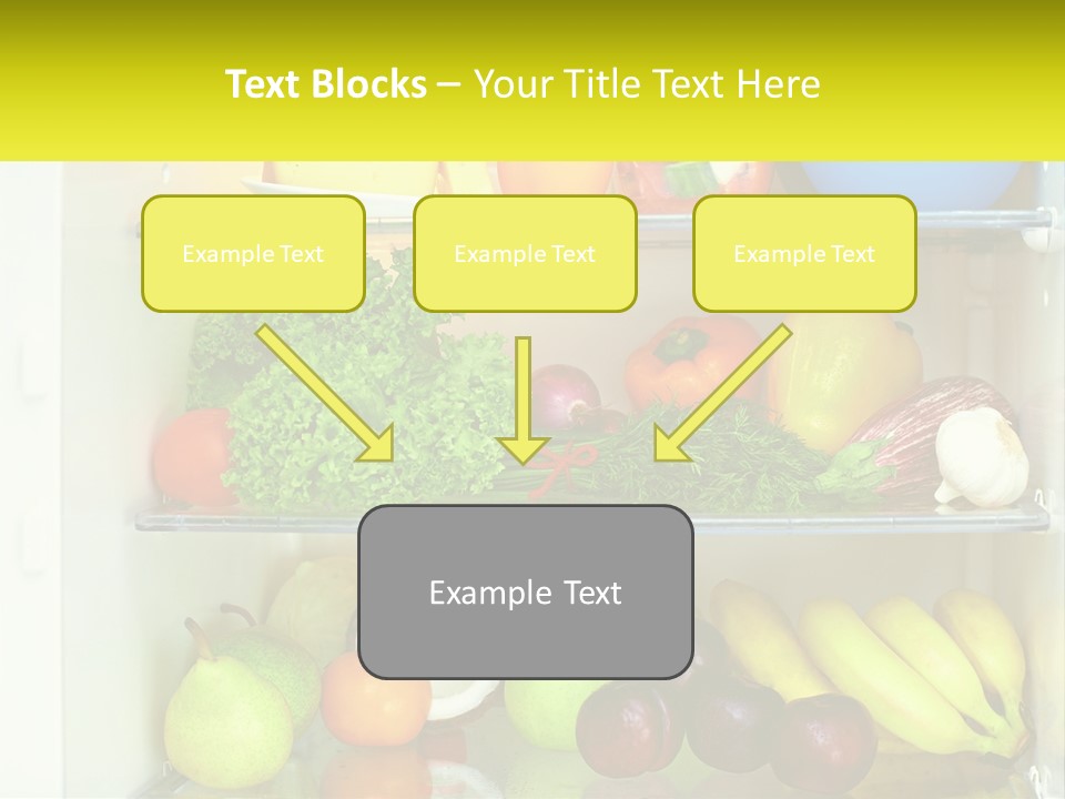 A Refrigerator Filled With Lots Of Fresh Fruits And Vegetables PowerPoint Template