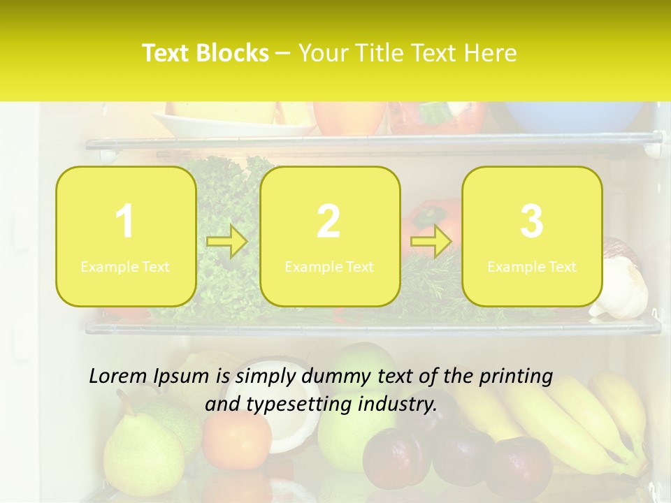 A Refrigerator Filled With Lots Of Fresh Fruits And Vegetables PowerPoint Template