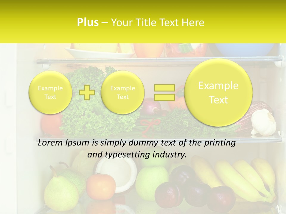 A Refrigerator Filled With Lots Of Fresh Fruits And Vegetables PowerPoint Template