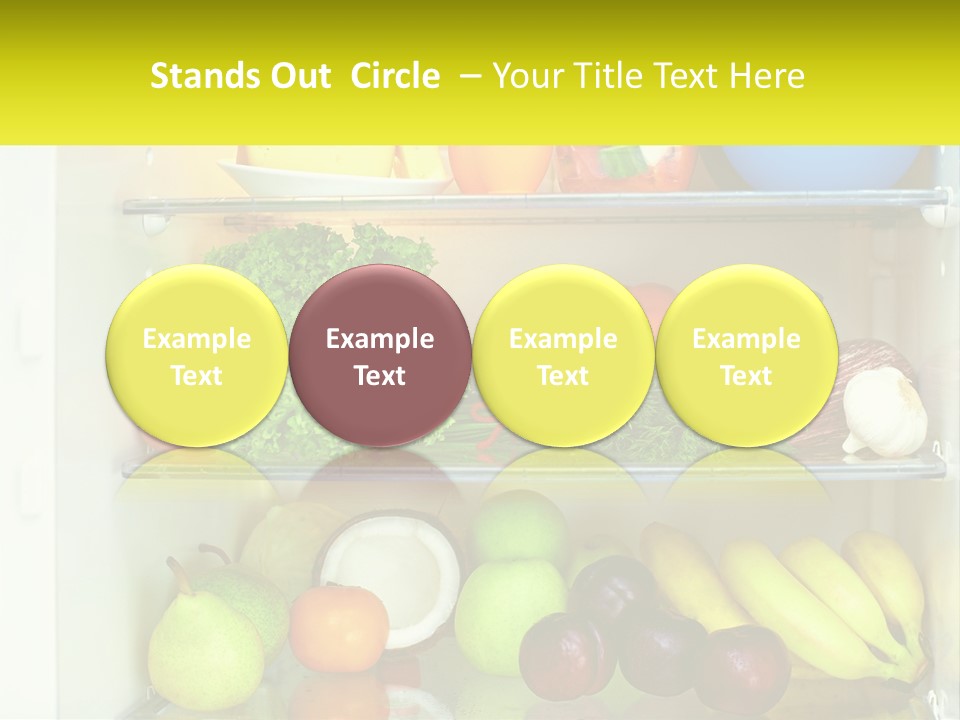 A Refrigerator Filled With Lots Of Fresh Fruits And Vegetables PowerPoint Template
