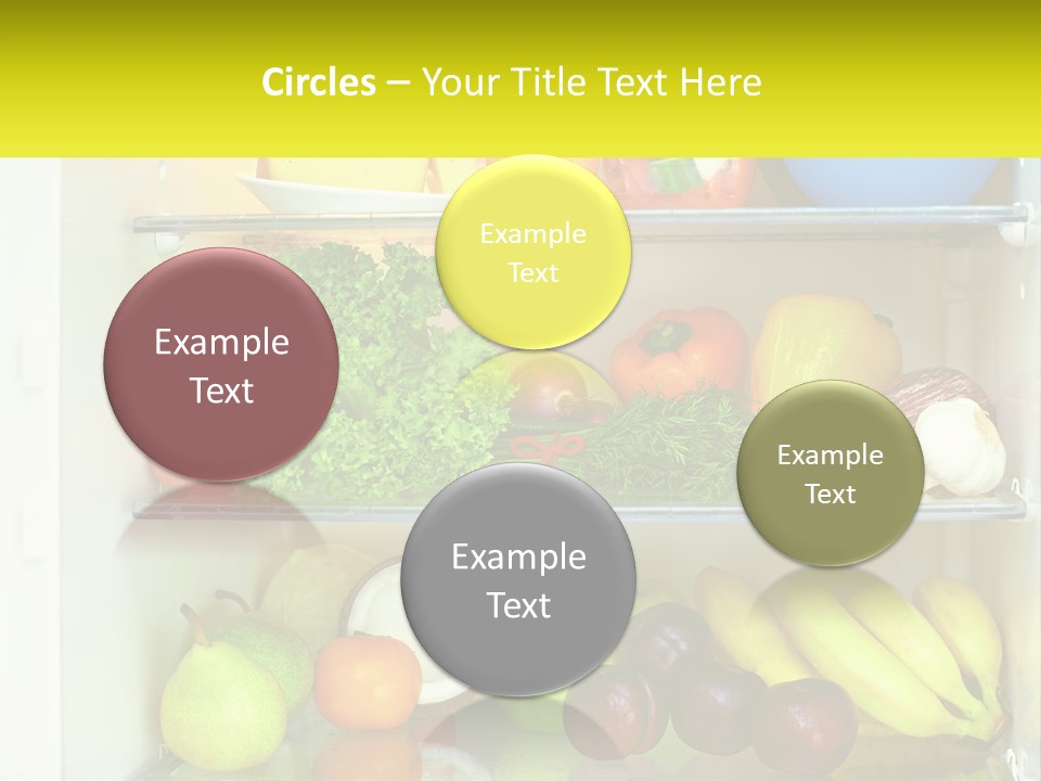 A Refrigerator Filled With Lots Of Fresh Fruits And Vegetables PowerPoint Template