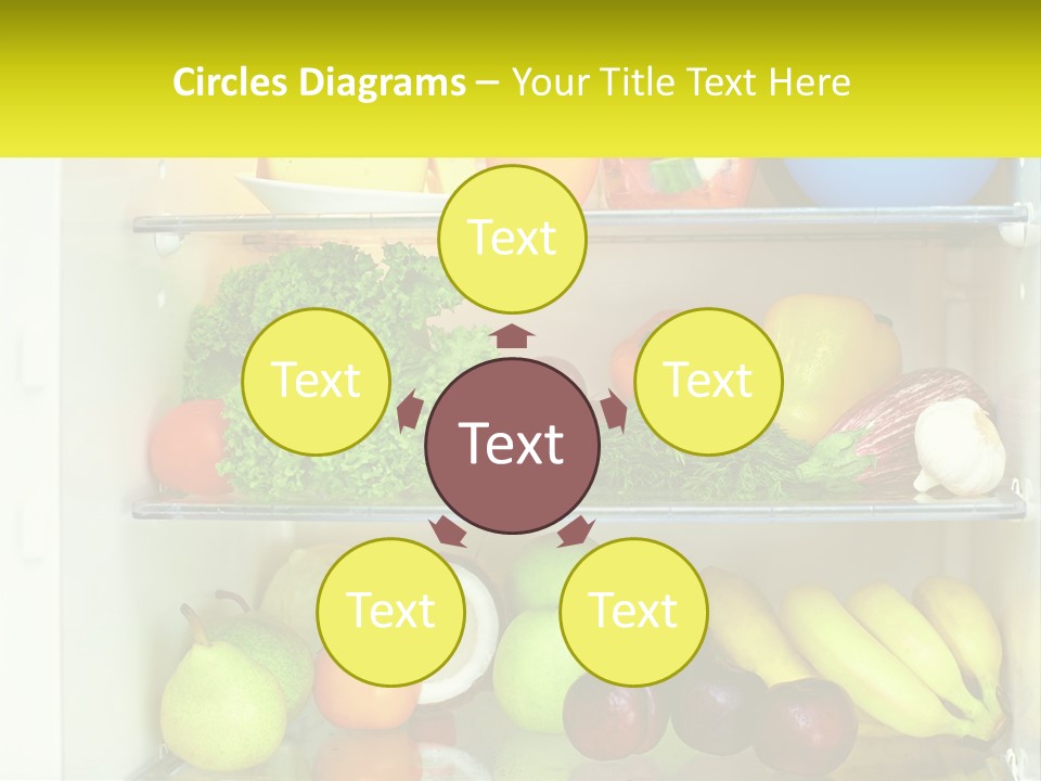 A Refrigerator Filled With Lots Of Fresh Fruits And Vegetables PowerPoint Template