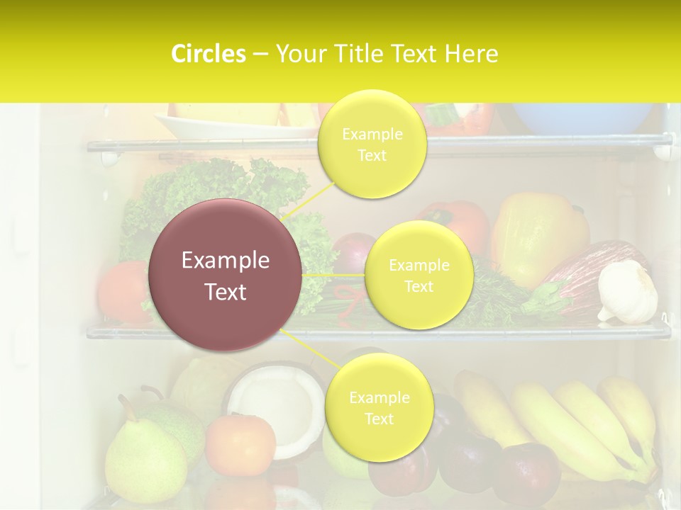 A Refrigerator Filled With Lots Of Fresh Fruits And Vegetables PowerPoint Template