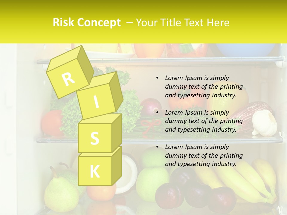 A Refrigerator Filled With Lots Of Fresh Fruits And Vegetables PowerPoint Template