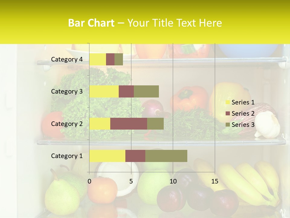 A Refrigerator Filled With Lots Of Fresh Fruits And Vegetables PowerPoint Template