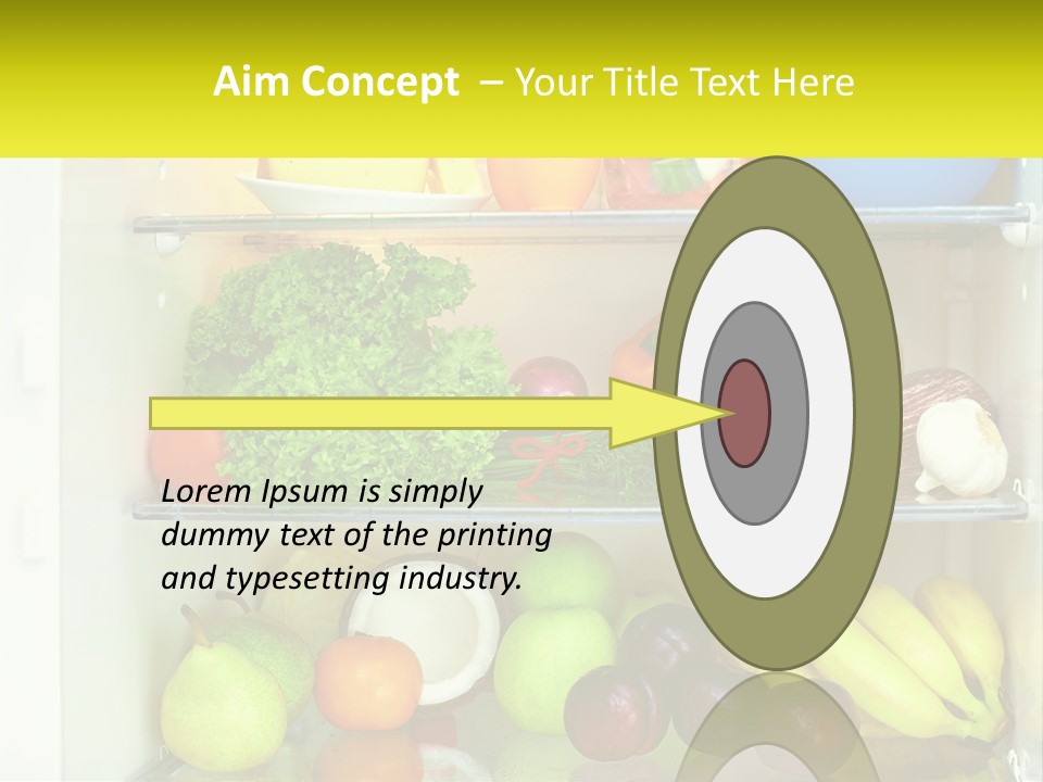 A Refrigerator Filled With Lots Of Fresh Fruits And Vegetables PowerPoint Template