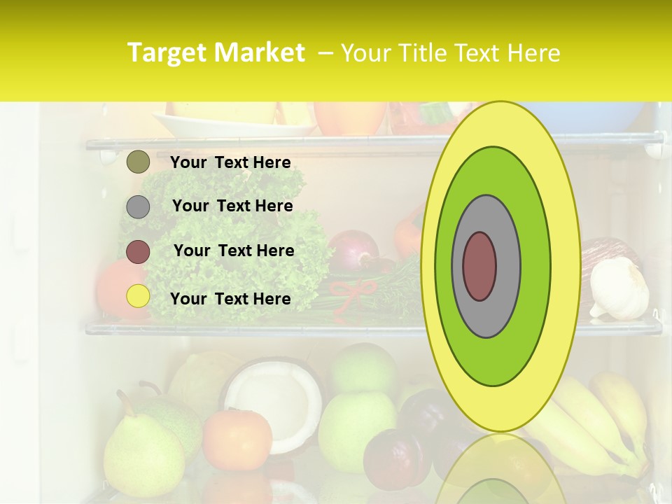 A Refrigerator Filled With Lots Of Fresh Fruits And Vegetables PowerPoint Template