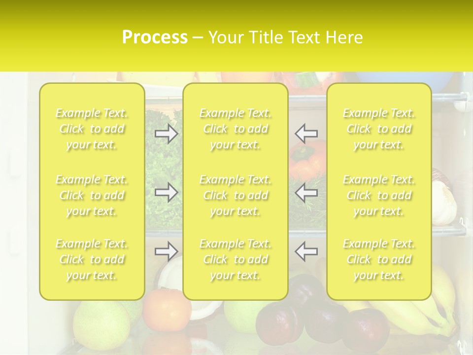 A Refrigerator Filled With Lots Of Fresh Fruits And Vegetables PowerPoint Template
