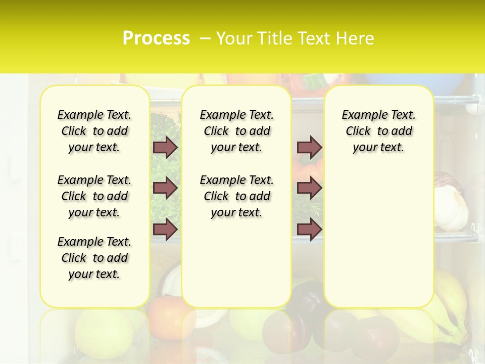 A Refrigerator Filled With Lots Of Fresh Fruits And Vegetables PowerPoint Template