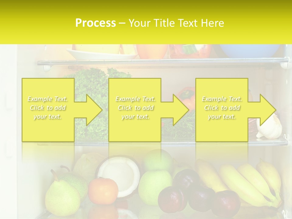 A Refrigerator Filled With Lots Of Fresh Fruits And Vegetables PowerPoint Template