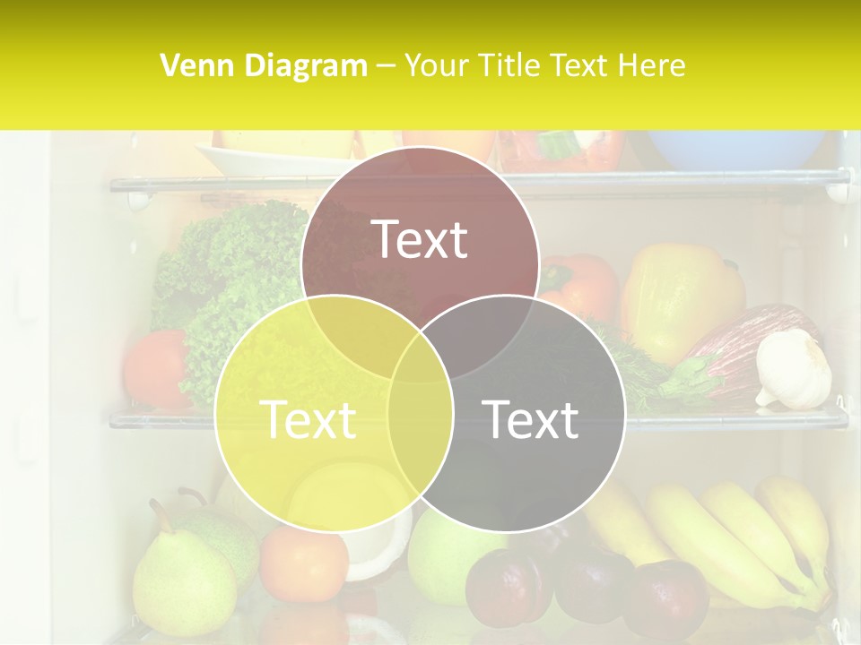 A Refrigerator Filled With Lots Of Fresh Fruits And Vegetables PowerPoint Template