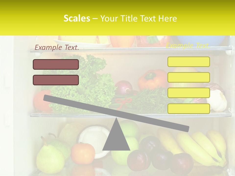 A Refrigerator Filled With Lots Of Fresh Fruits And Vegetables PowerPoint Template