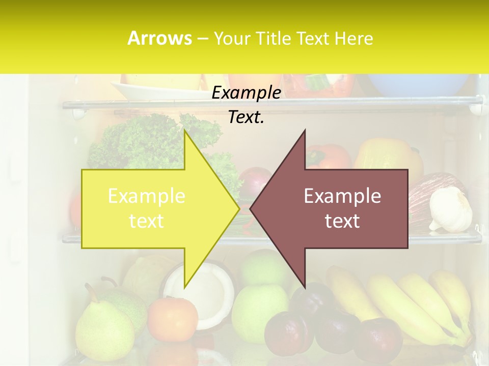 A Refrigerator Filled With Lots Of Fresh Fruits And Vegetables PowerPoint Template