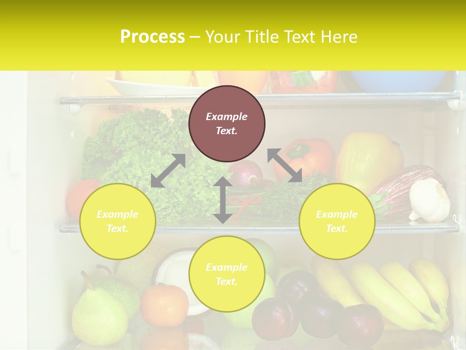 A Refrigerator Filled With Lots Of Fresh Fruits And Vegetables PowerPoint Template