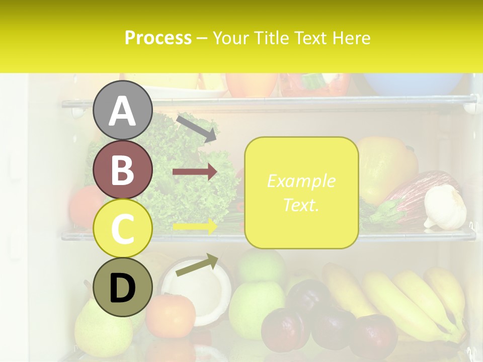 A Refrigerator Filled With Lots Of Fresh Fruits And Vegetables PowerPoint Template