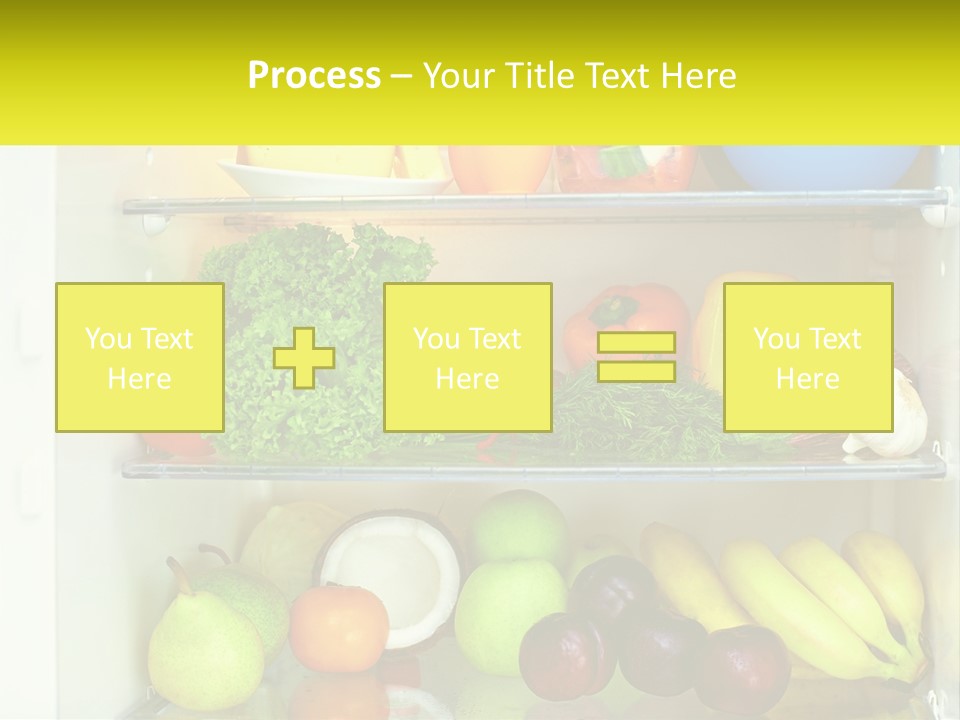 A Refrigerator Filled With Lots Of Fresh Fruits And Vegetables PowerPoint Template
