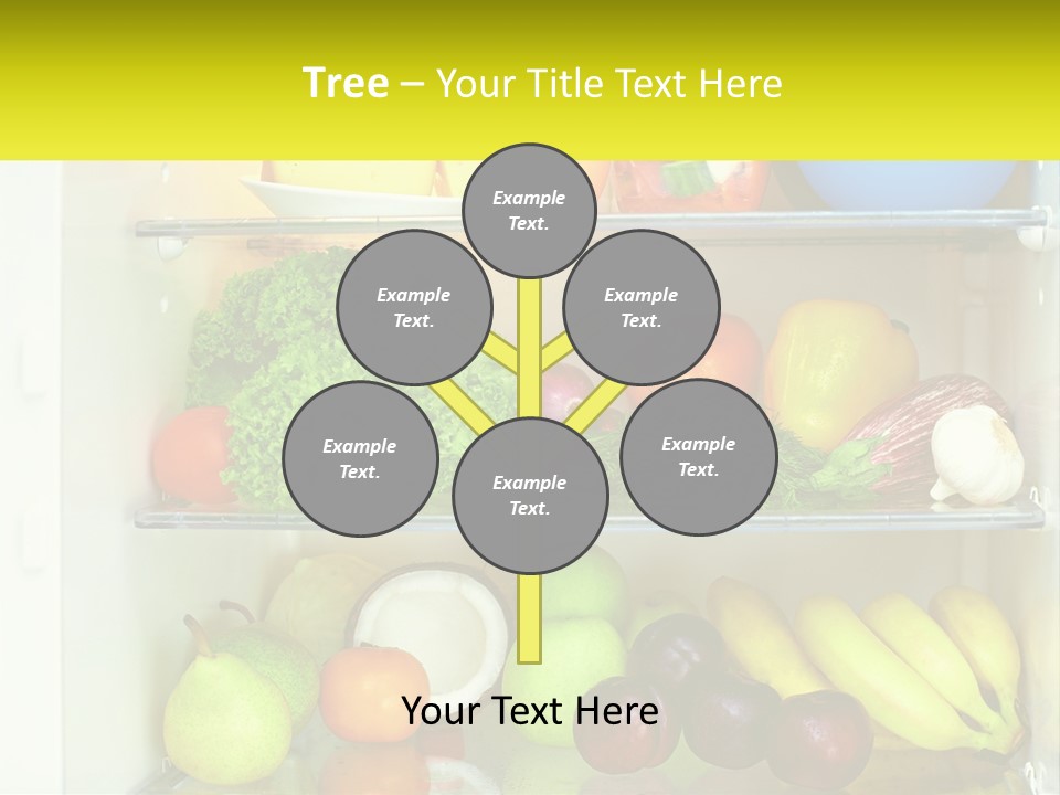 A Refrigerator Filled With Lots Of Fresh Fruits And Vegetables PowerPoint Template