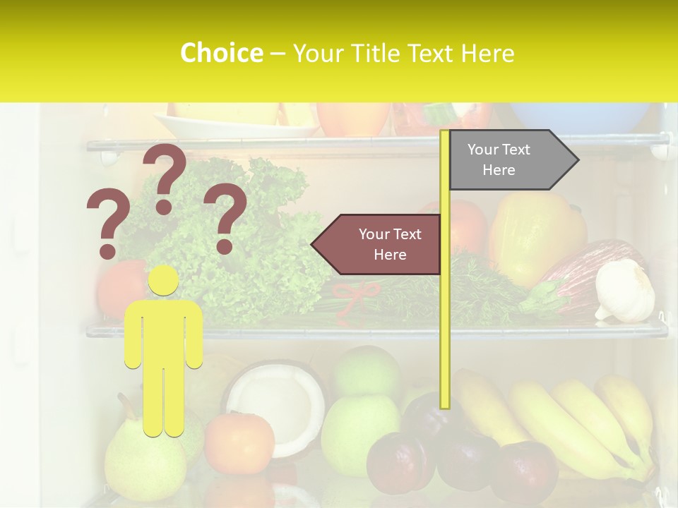 A Refrigerator Filled With Lots Of Fresh Fruits And Vegetables PowerPoint Template