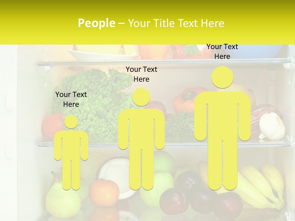 A Refrigerator Filled With Lots Of Fresh Fruits And Vegetables PowerPoint Template