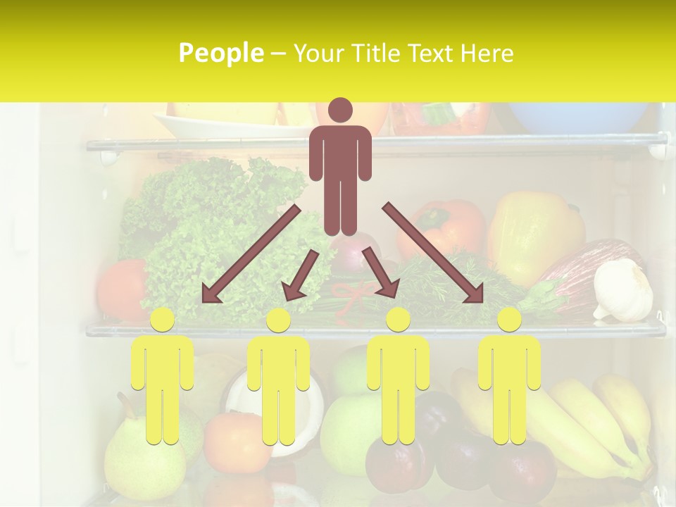 A Refrigerator Filled With Lots Of Fresh Fruits And Vegetables PowerPoint Template