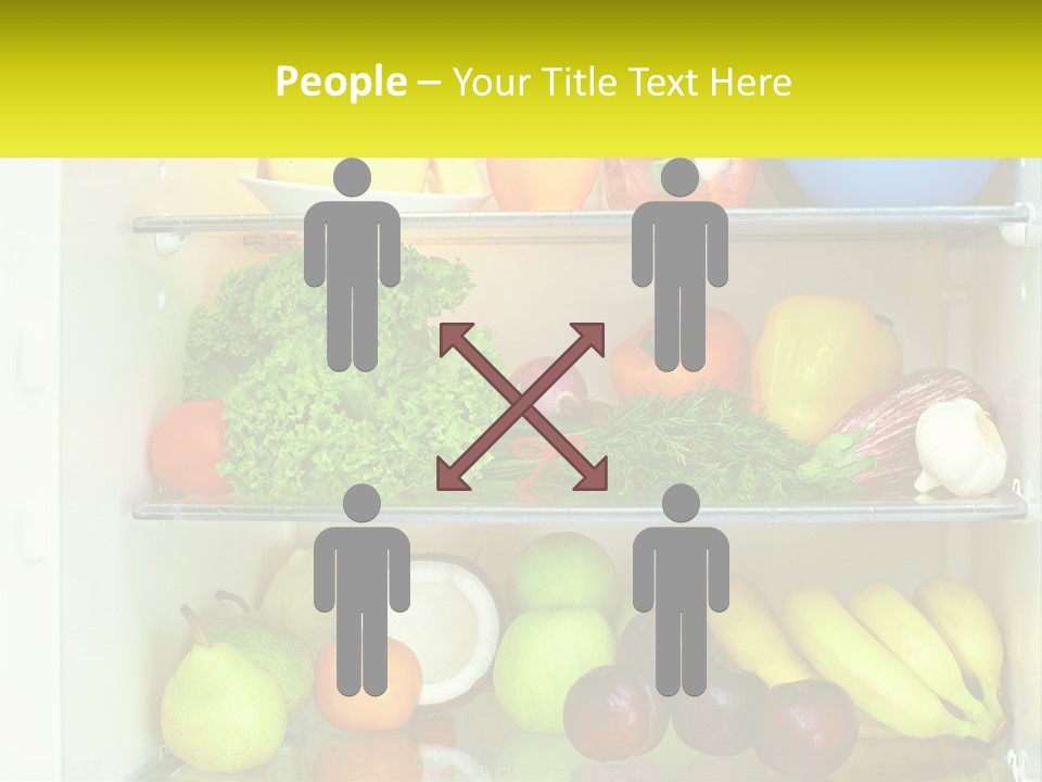 A Refrigerator Filled With Lots Of Fresh Fruits And Vegetables PowerPoint Template