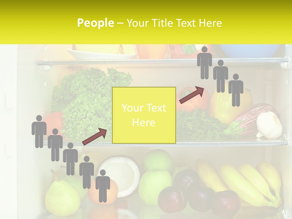 A Refrigerator Filled With Lots Of Fresh Fruits And Vegetables PowerPoint Template