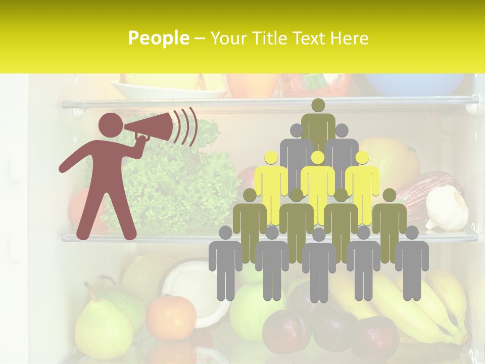 A Refrigerator Filled With Lots Of Fresh Fruits And Vegetables PowerPoint Template