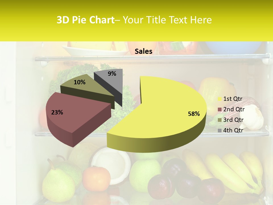 A Refrigerator Filled With Lots Of Fresh Fruits And Vegetables PowerPoint Template