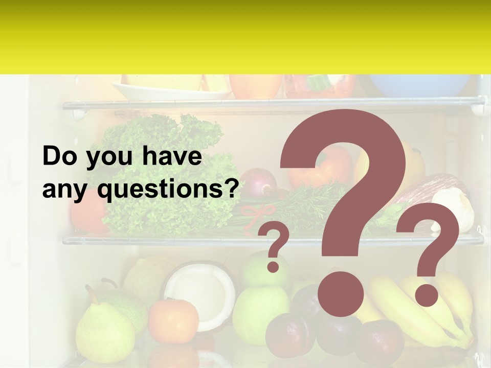 A Refrigerator Filled With Lots Of Fresh Fruits And Vegetables PowerPoint Template