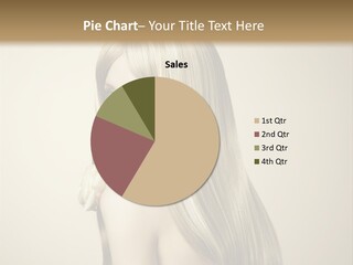 A Beautiful Blond Woman With Long Hair Powerpoint Template PowerPoint Template