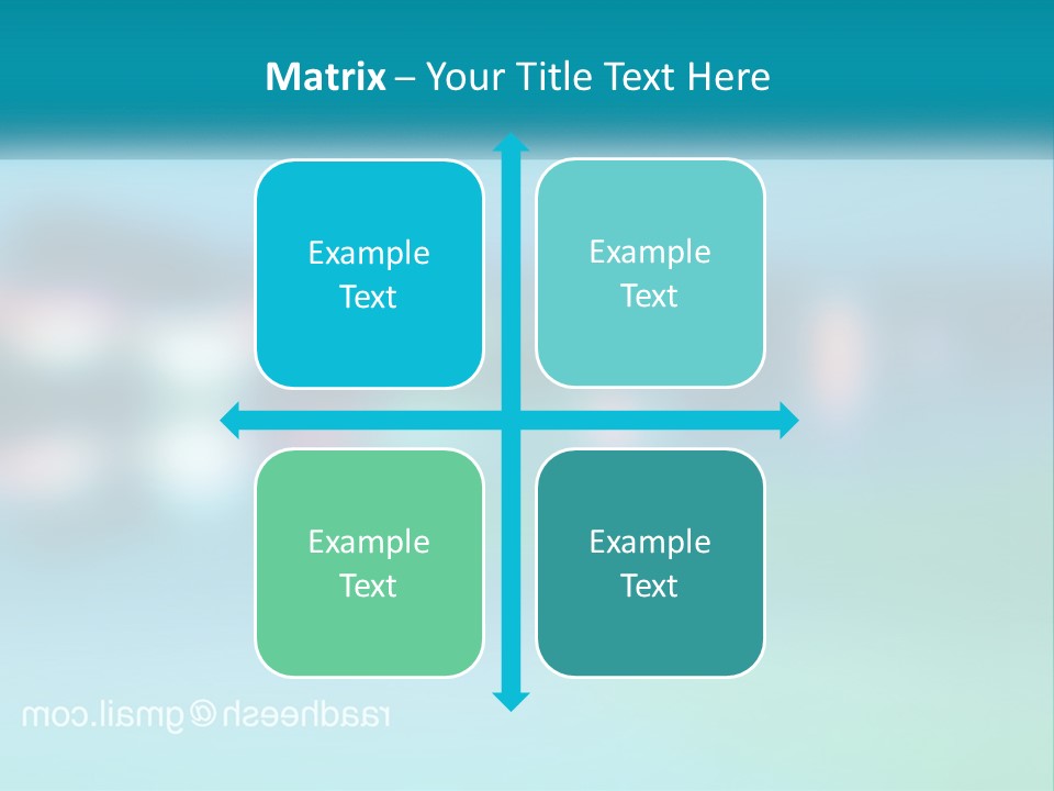 A Blurry Image Of A Blue And Green Background PowerPoint Template