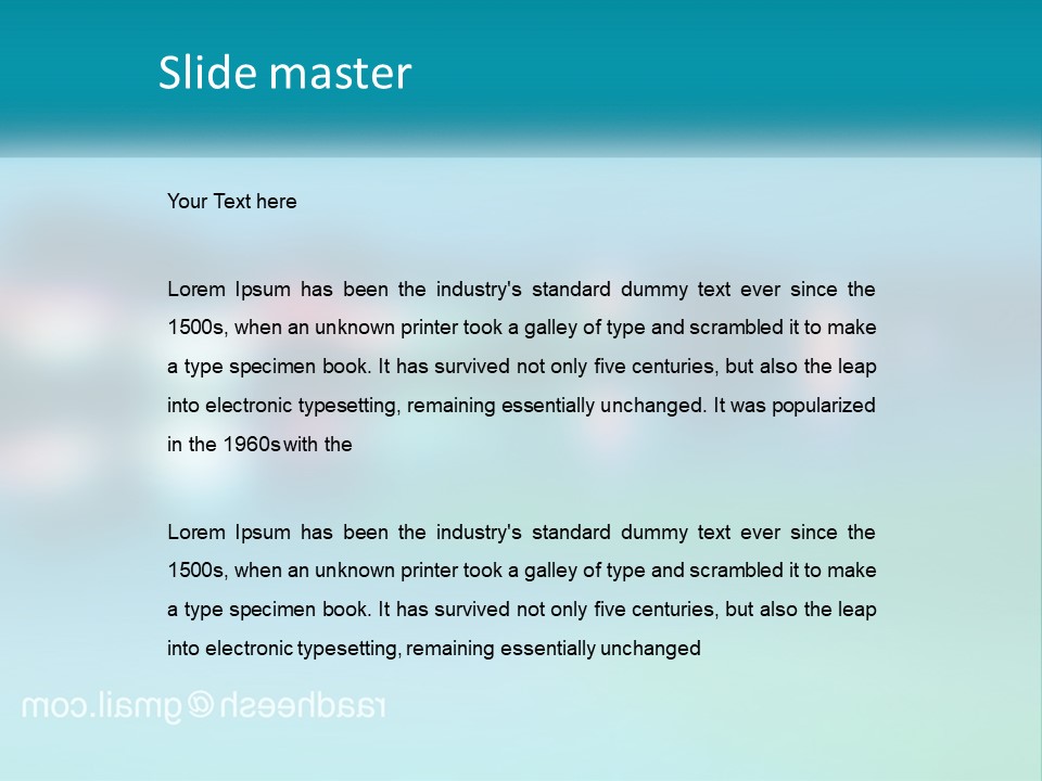 A Blurry Image Of A Blue And Green Background PowerPoint Template
