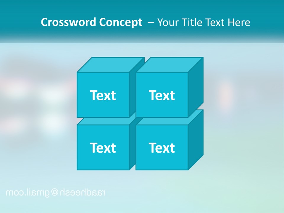 A Blurry Image Of A Blue And Green Background PowerPoint Template