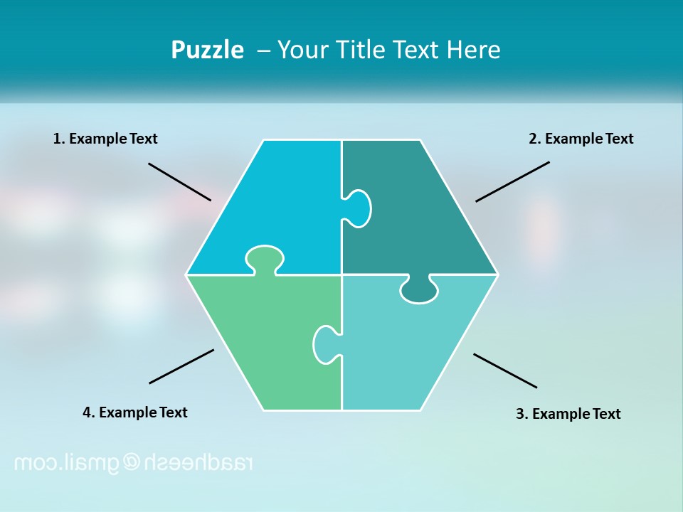 A Blurry Image Of A Blue And Green Background PowerPoint Template