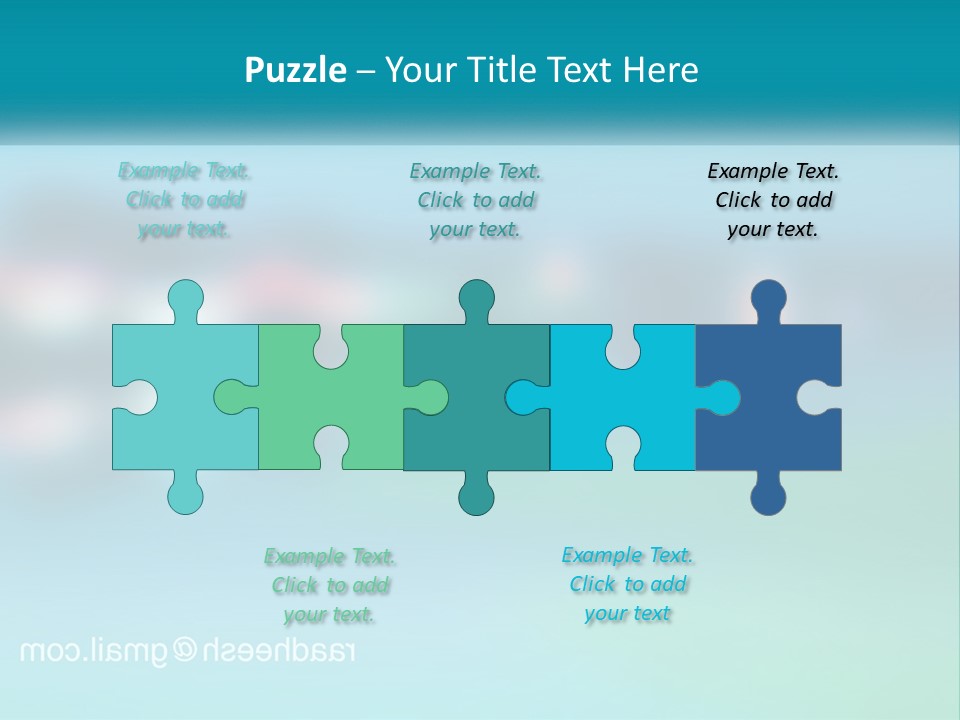 A Blurry Image Of A Blue And Green Background PowerPoint Template