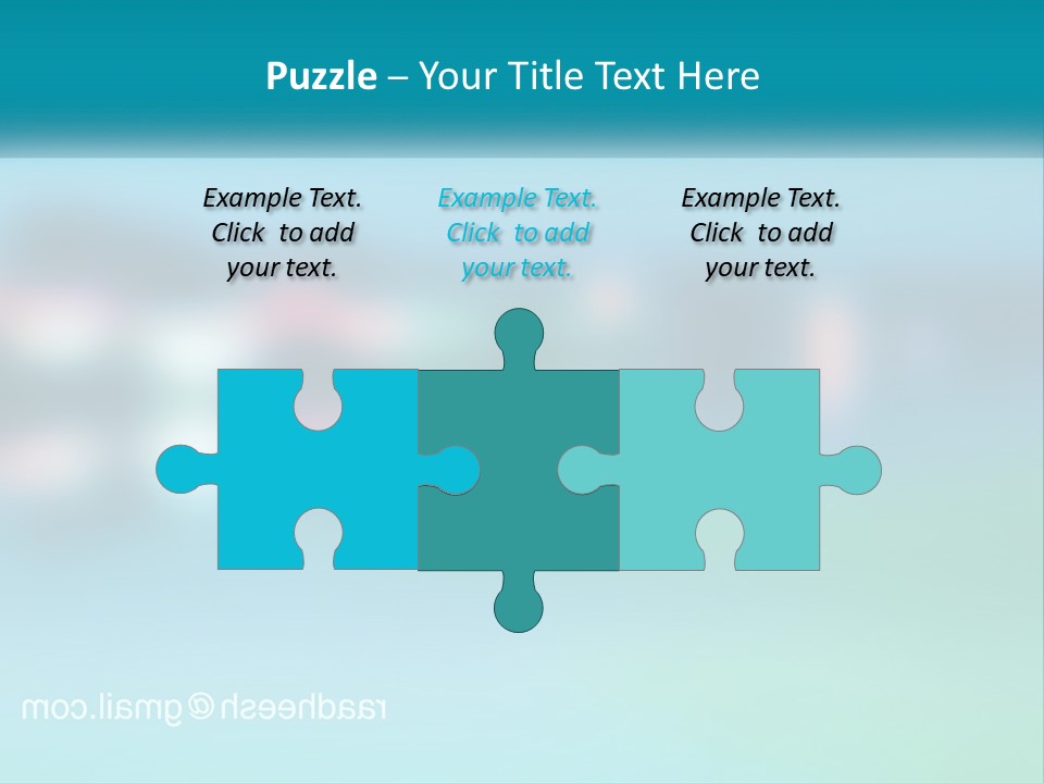 A Blurry Image Of A Blue And Green Background PowerPoint Template