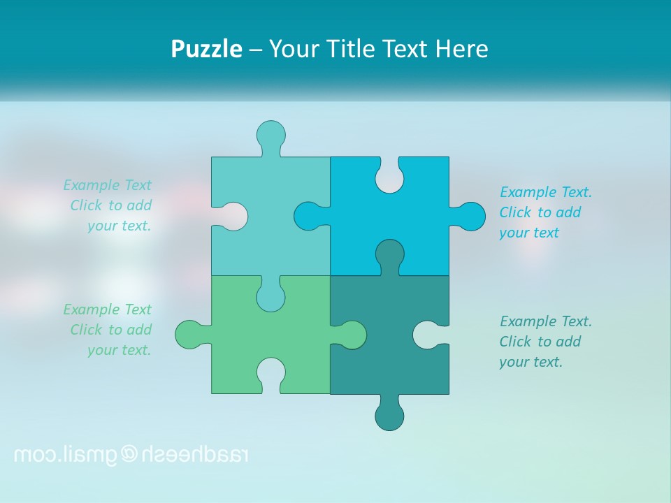 A Blurry Image Of A Blue And Green Background PowerPoint Template