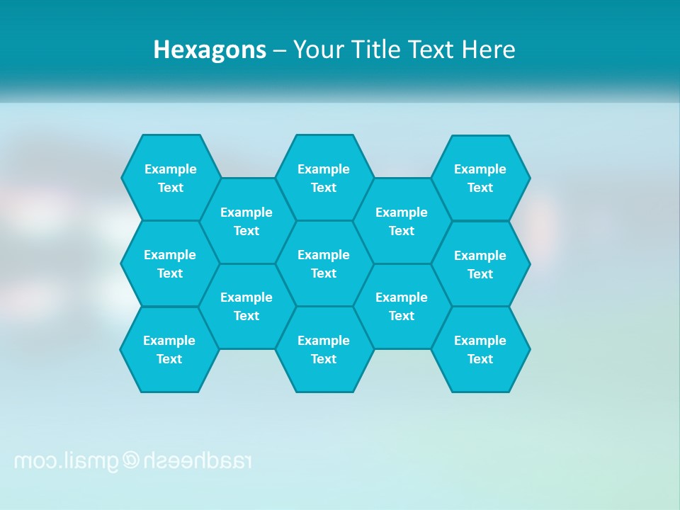 A Blurry Image Of A Blue And Green Background PowerPoint Template
