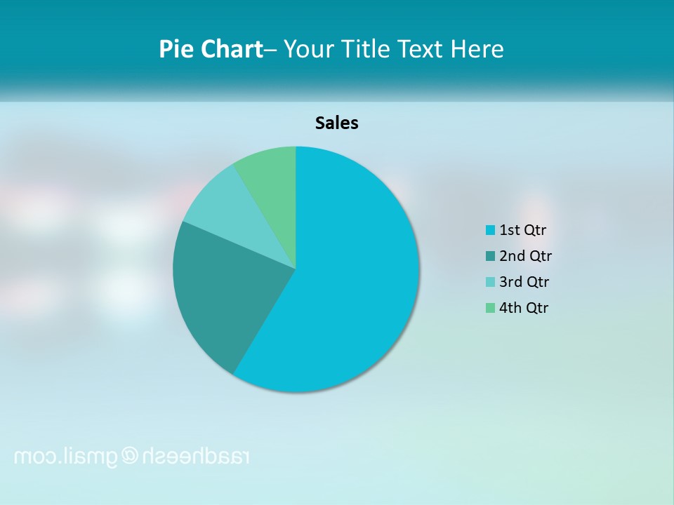 A Blurry Image Of A Blue And Green Background PowerPoint Template