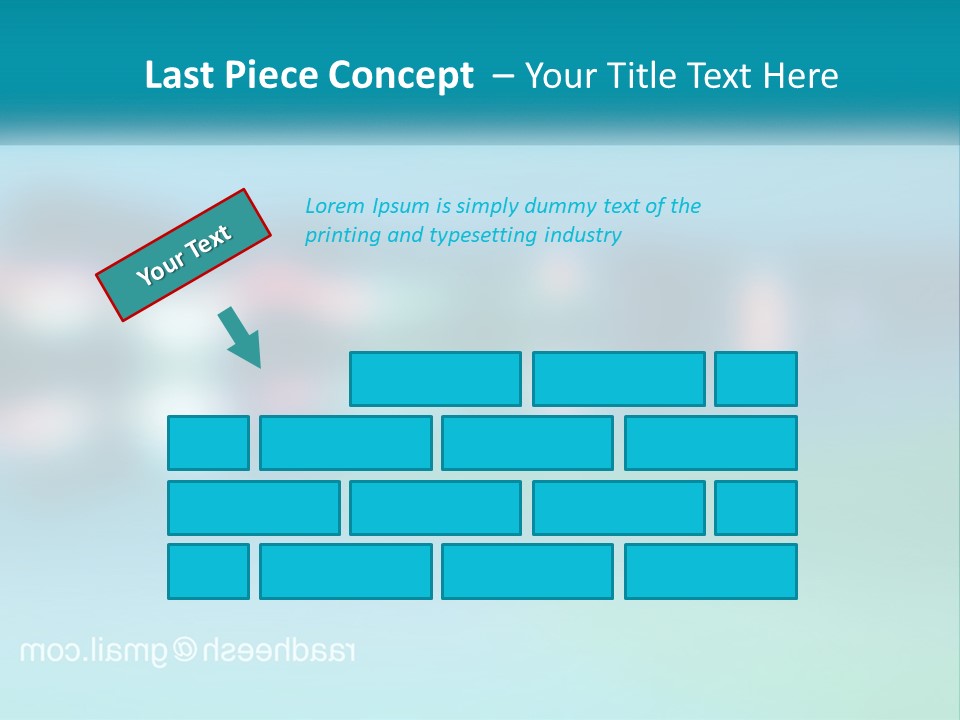 A Blurry Image Of A Blue And Green Background PowerPoint Template