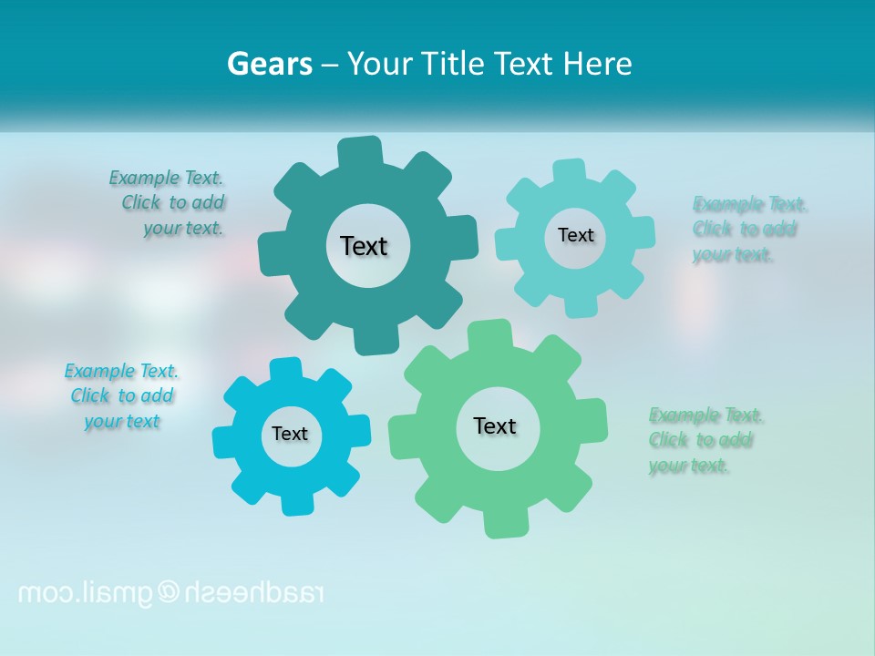 A Blurry Image Of A Blue And Green Background PowerPoint Template