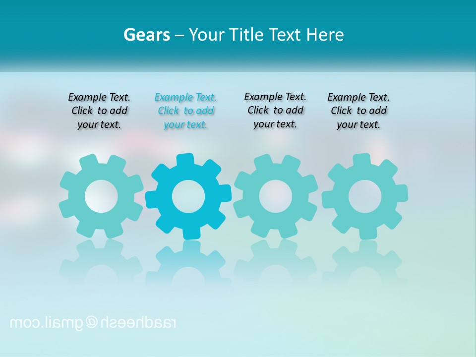 A Blurry Image Of A Blue And Green Background PowerPoint Template