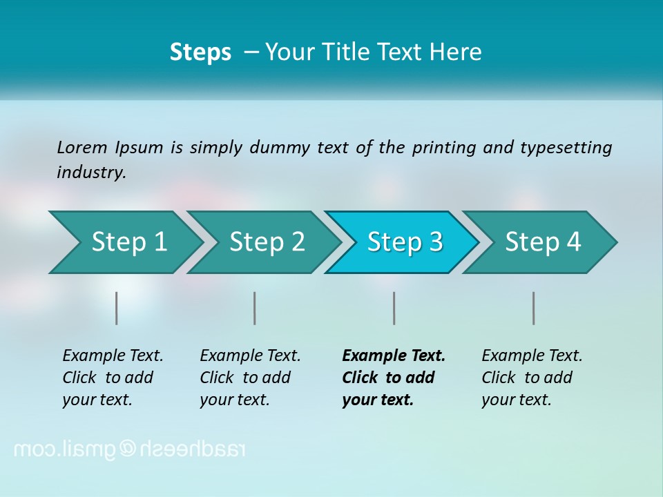 A Blurry Image Of A Blue And Green Background PowerPoint Template