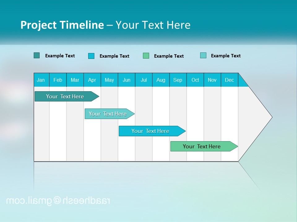 A Blurry Image Of A Blue And Green Background PowerPoint Template