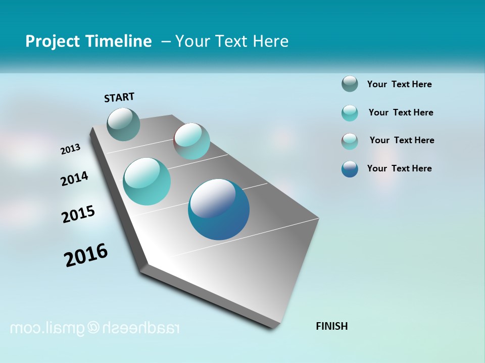 A Blurry Image Of A Blue And Green Background PowerPoint Template
