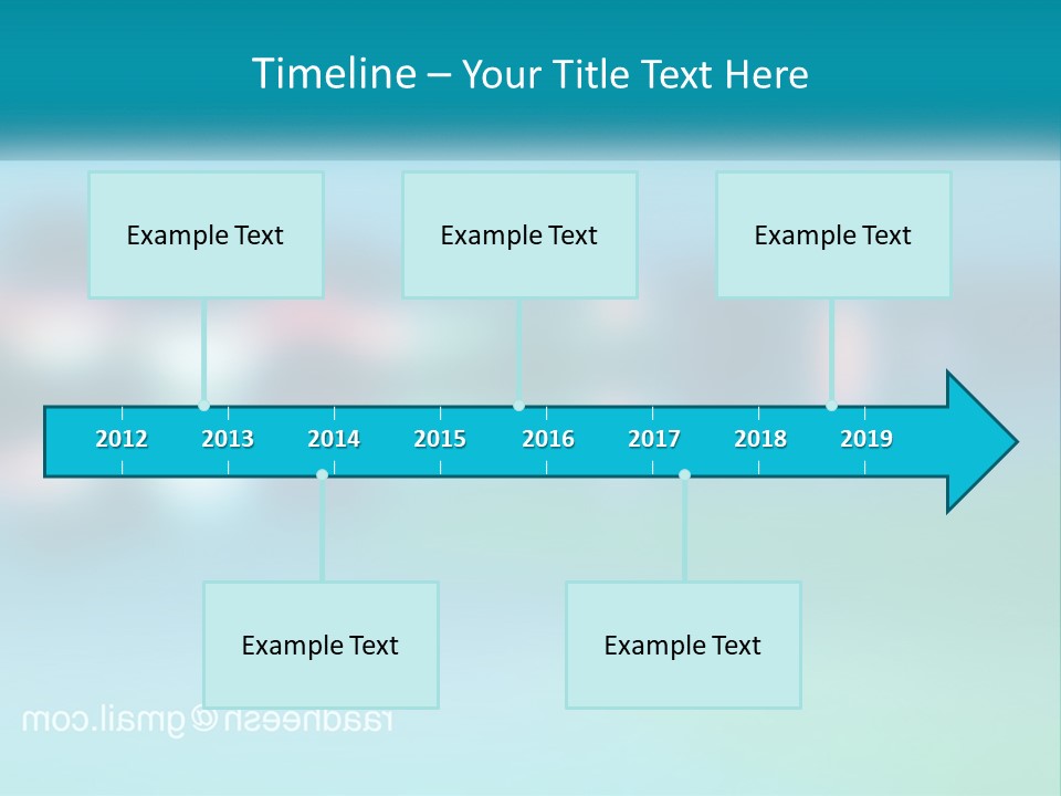 A Blurry Image Of A Blue And Green Background PowerPoint Template