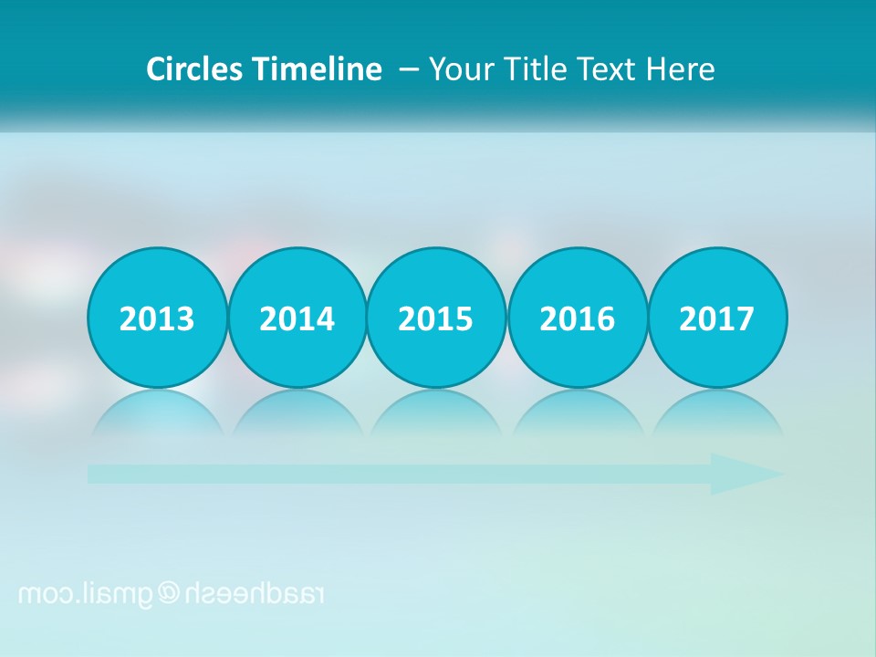 A Blurry Image Of A Blue And Green Background PowerPoint Template